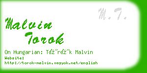 malvin torok business card